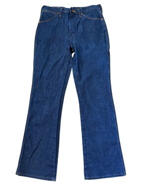 VTG 2002 Wrangler 945NAV Cowboy Cut Rigid Jeans 33x32 Fits 30x31 USA Dark Wash